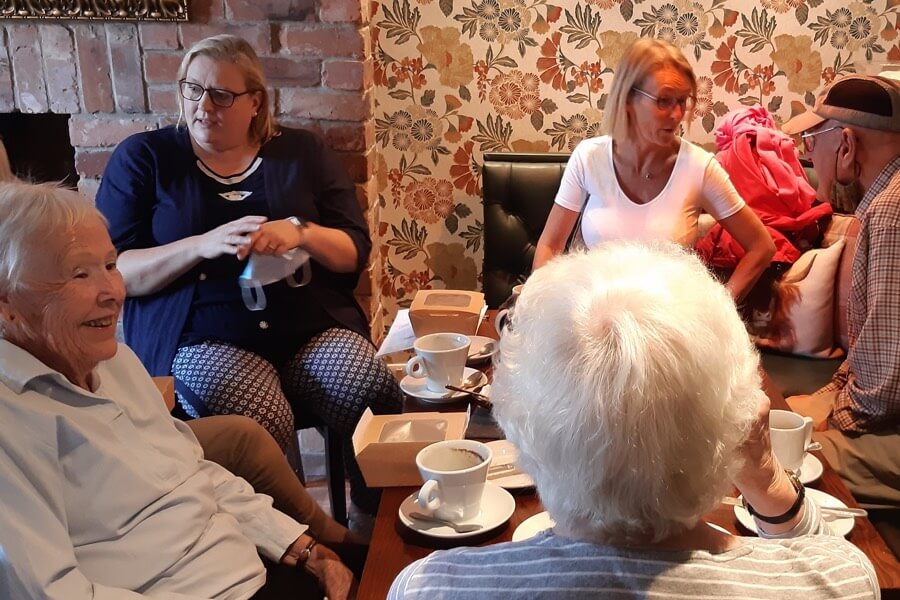 Aberlady Scone Cafe attendees chatting