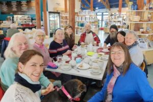 A group enjoying the Coffee Connections at the Scottish Seabird Centre